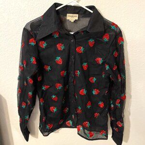 Lirika Matoshi Black Strawberry Shirt